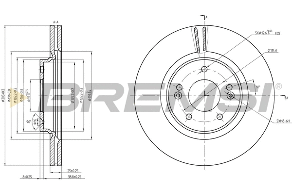 Brake Disc (CD8680V)