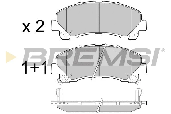 Brake Pad Set, disc brake (BP3442)