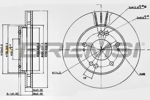 Brake Disc (CD6824V)