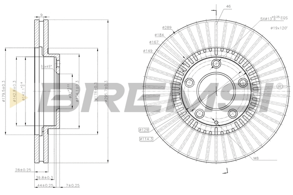 Brake Disc (CD8262V)
