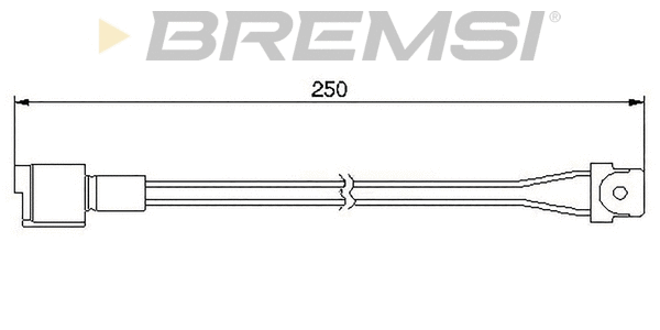 Warning Contact, brake pad wear (WI0505)