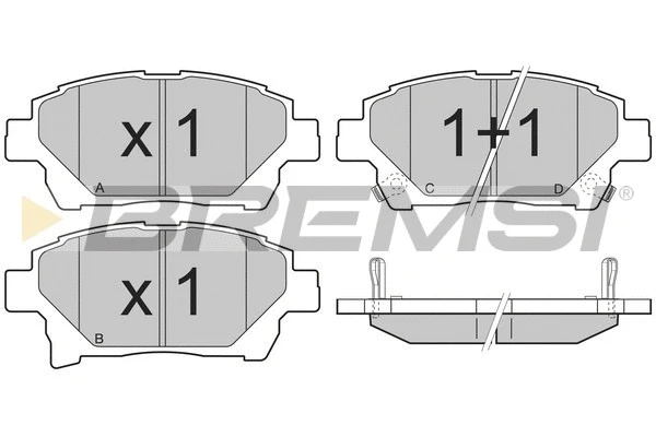 Brake Pad Set, disc brake (BP3393)