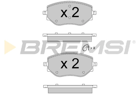 Brake Pad Set, disc brake (BP3889)