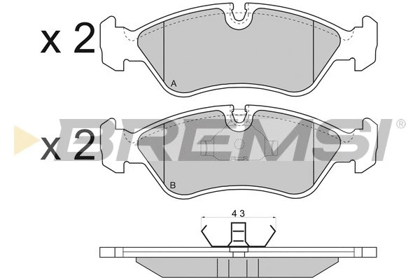 Brake Pad Set, disc brake (BP2417)