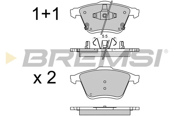 Brake Pad Set, disc brake (BP3569)