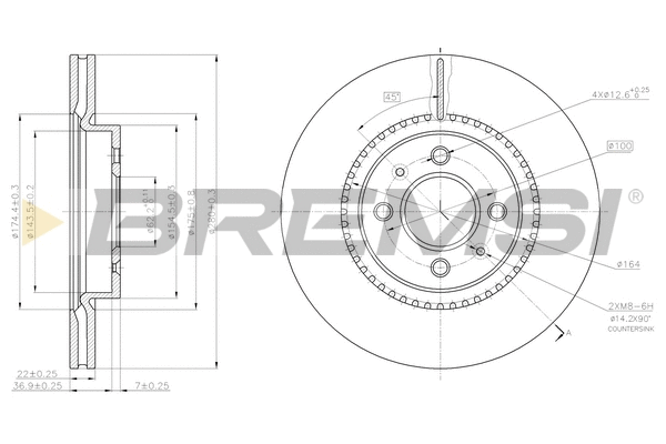 Brake Disc (CD8186V)
