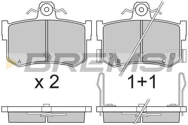 Brake Pad Set, disc brake (BP2818)