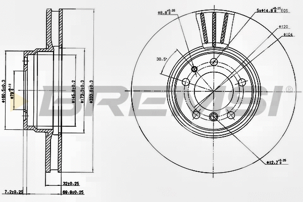 Brake Disc (CD6832V)