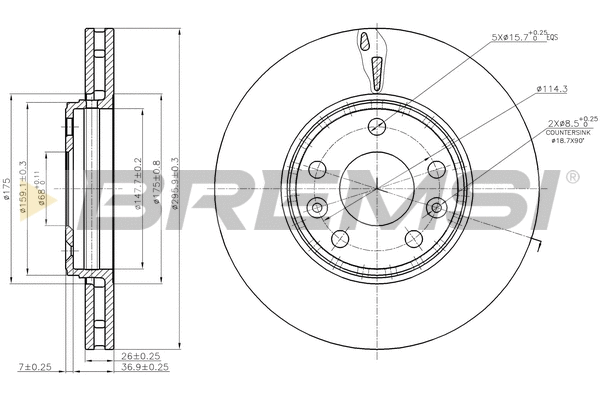 Brake Disc (CD7726V)