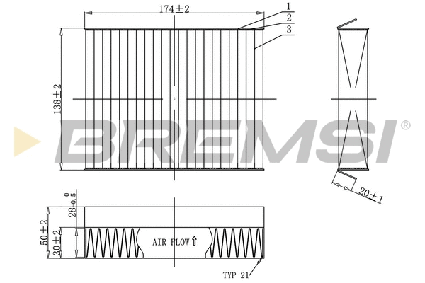 Filter, cabin air (FC0490C)