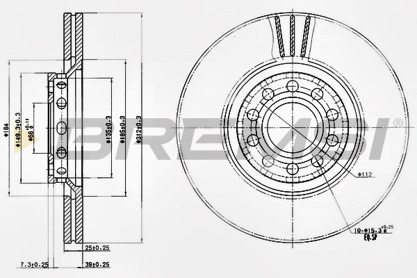 Brake Disc (CD7707V)
