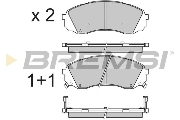 Brake Pad Set, disc brake (BP3336)