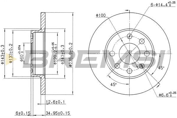 Brake Disc (CD6116S)