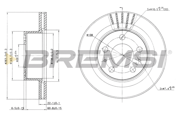 Brake Disc (CD6174V)