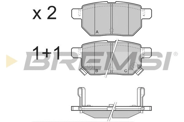 Brake Pad Set, disc brake (BP3485)