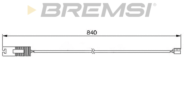 Warning Contact, brake pad wear (WI0535)