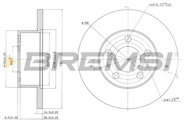 Brake Disc (CD6136S)
