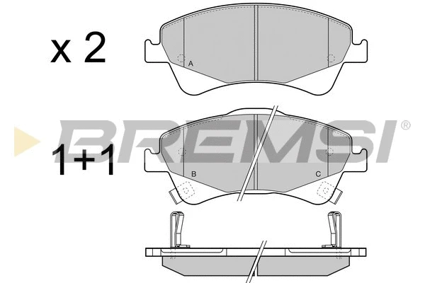 Brake Pad Set, disc brake (BP3422)