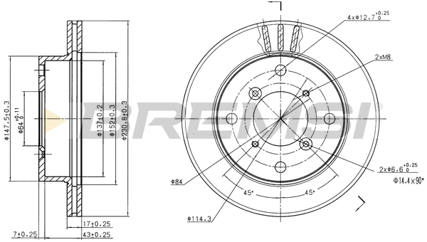 Brake Disc (CD6623V)