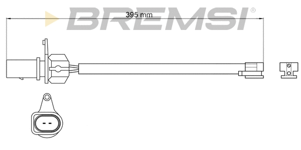 Warning Contact, brake pad wear (WI0967)