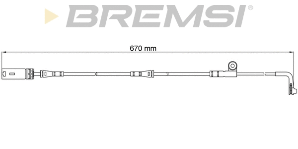 Warning Contact, brake pad wear (WI0602)