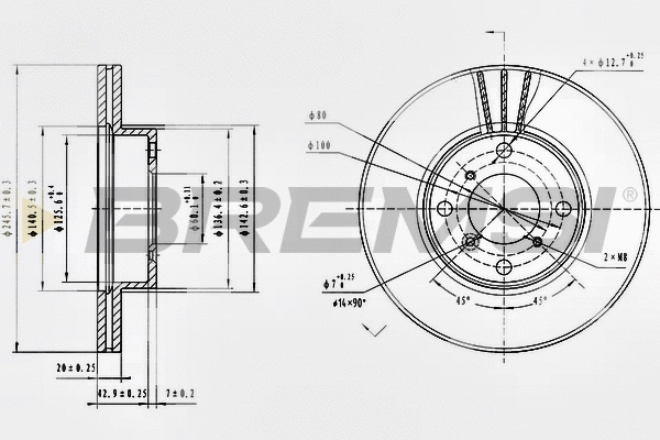 Brake Disc (CD7396V)