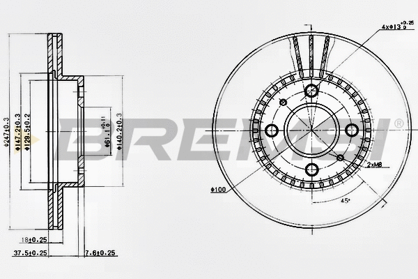 Brake Disc (CD6867V)
