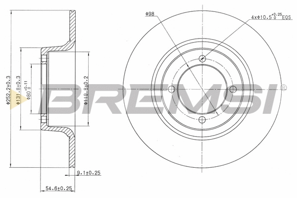 Brake Disc (CD6274S)