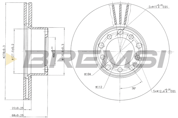 Brake Disc (CD6143V)