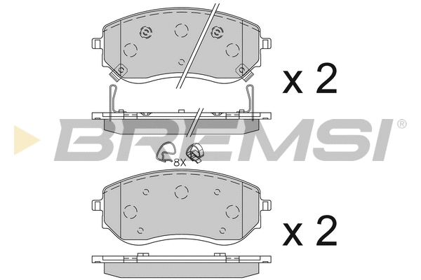 Brake Pad Set, disc brake (BP3844)
