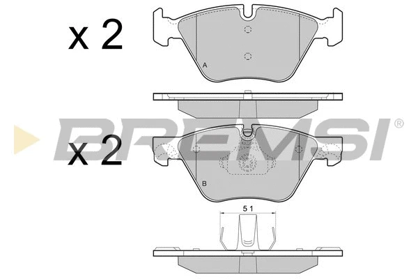 Brake Pad Set, disc brake (BP3447)