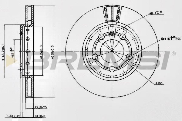Brake Disc (CD7154V)