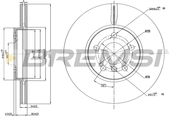 Brake Disc (CD8637V)