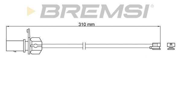 Warning Contact, brake pad wear (WI0966)