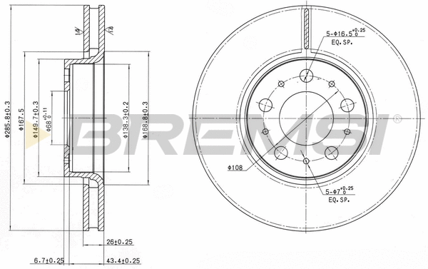 Brake Disc (CD7163V)