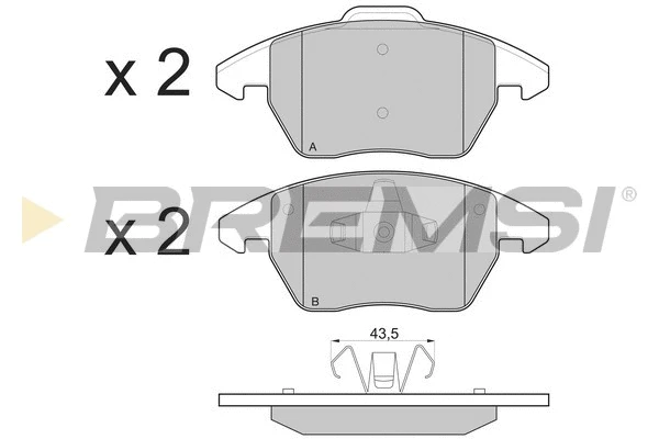 Brake Pad Set, disc brake (BP3174)