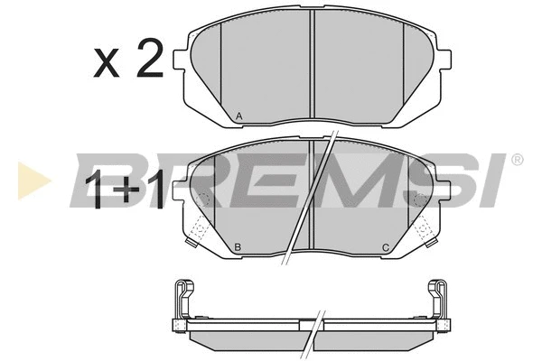 Brake Pad Set, disc brake (BP3358)