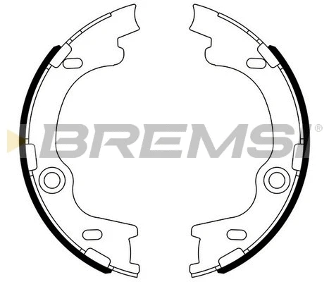 Brake Shoe Set, parking brake (GF0804)