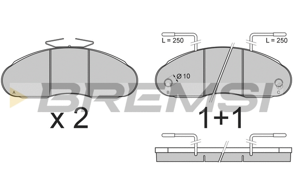 Brake Pad Set, disc brake (BP7307)
