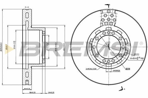 Brake Disc (CD5283V)