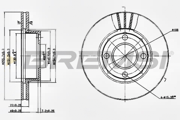 Brake Disc (CD6319V)