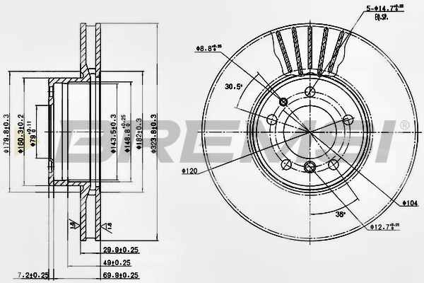 Brake Disc (CD6606V)