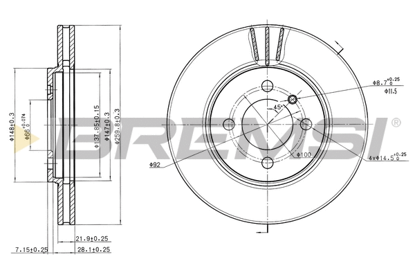 Brake Disc (CD6182V)