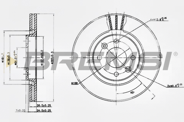 Brake Disc (CD6199V)