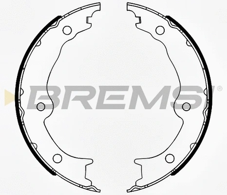 Brake Shoe Set, parking brake (GF0993)