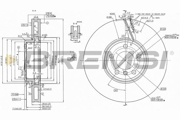 Brake Disc (CD8043VRD)