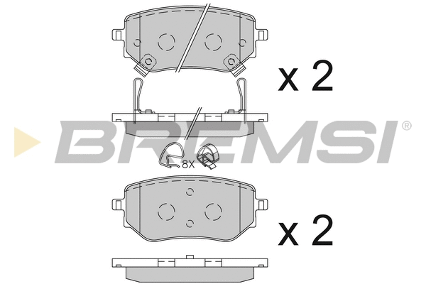 Brake Pad Set, disc brake (BP3843)