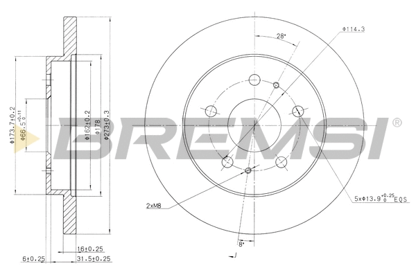 Brake Disc (CD7387S)