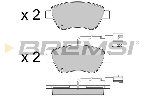 Brake Pad Set, disc brake (BP3425)