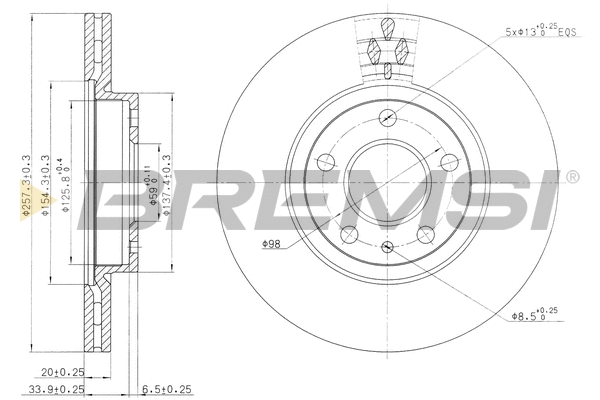 Brake Disc (CD6827V)